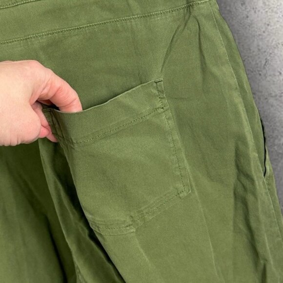 Sézane Charles Army Green Jumpsuit Size 42 French or US 10 Utility Pockets Boho - Picture 10 of 16